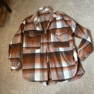 12th Tribe Brown Plaid Jacket